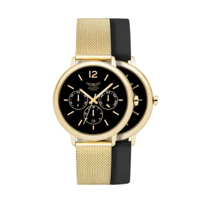 Picture of Aviator Ladies Smart Watch, Gold, Black